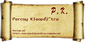 Percsy Kleopátra névjegykártya